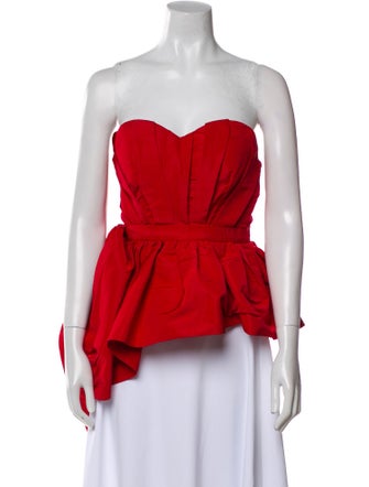 Alexander McQueen Strapless Crop Top