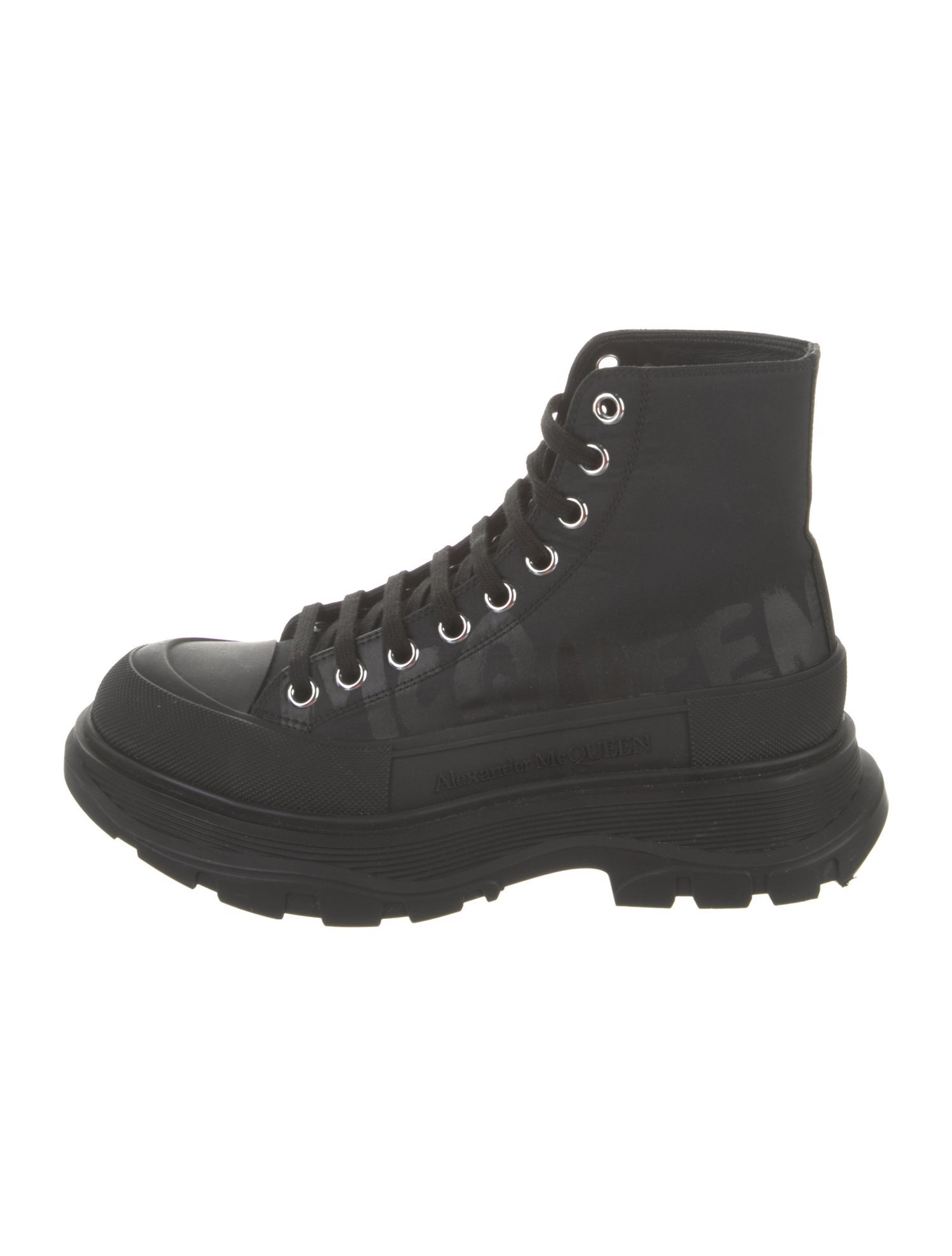 Alexander McQueen Nylon Combat Boots