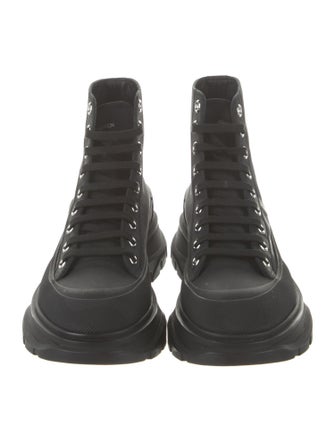 Alexander McQueen Nylon Combat Boots