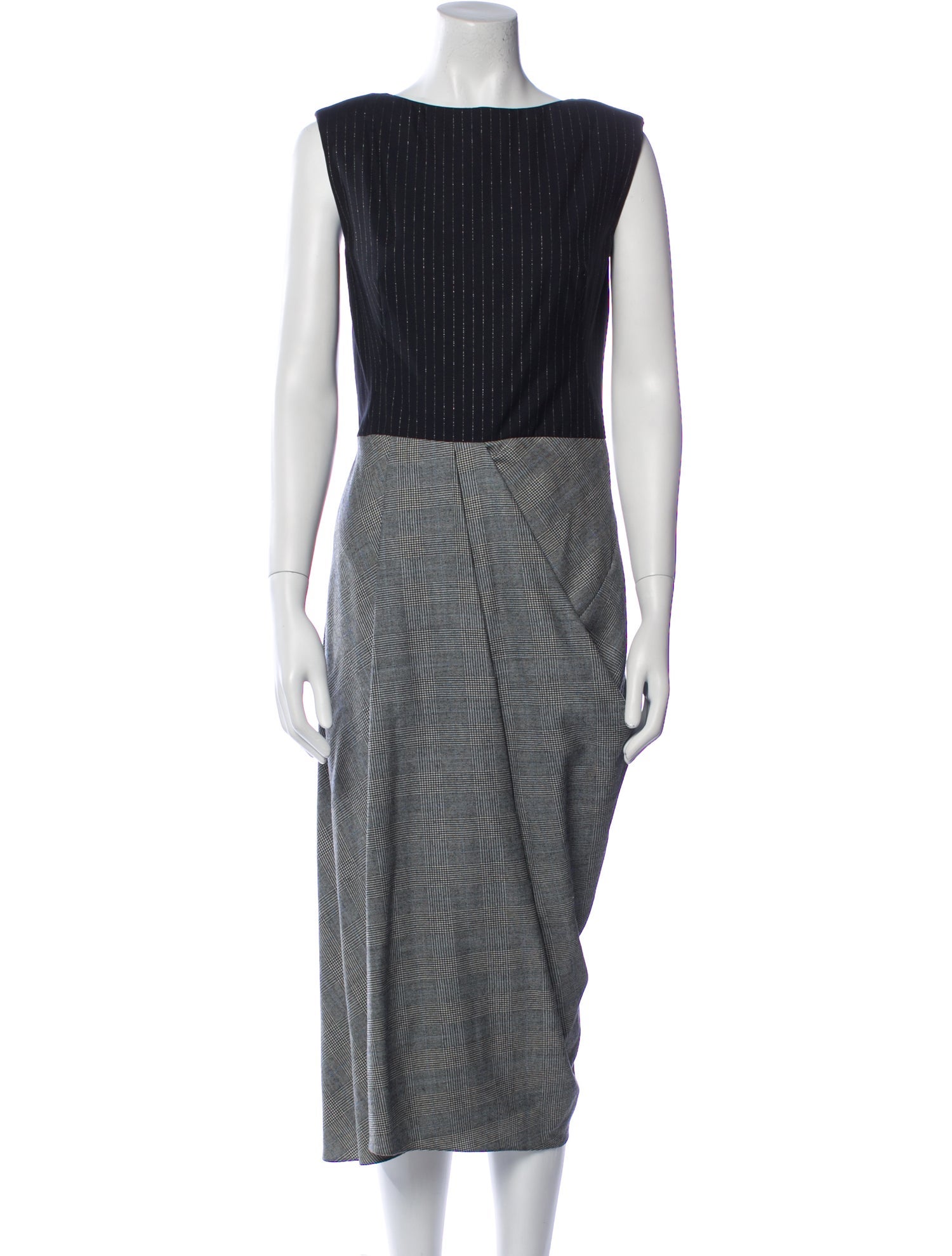 Alexander McQueen Virgin Wool Midi Length Dress