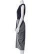 Alexander McQueen Virgin Wool Midi Length Dress