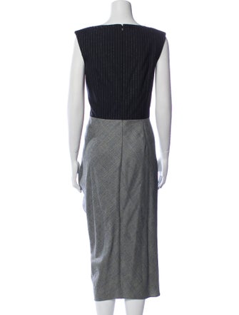 Alexander McQueen Virgin Wool Midi Length Dress
