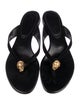 Alexander McQueen Skull Leather Flip Flops