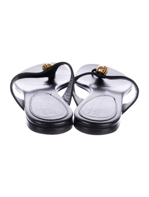 Alexander McQueen Skull Leather Flip Flops