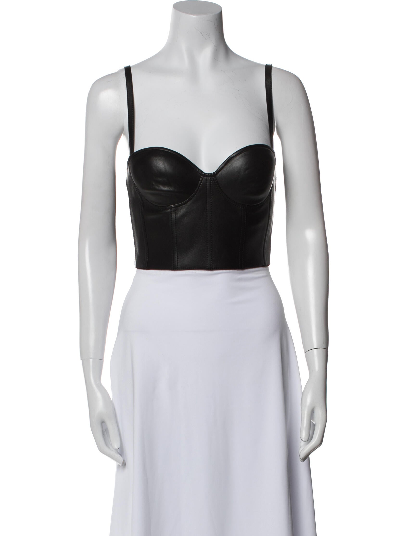 Alexander McQueen 2022 Leather Crop Top w/ Tags