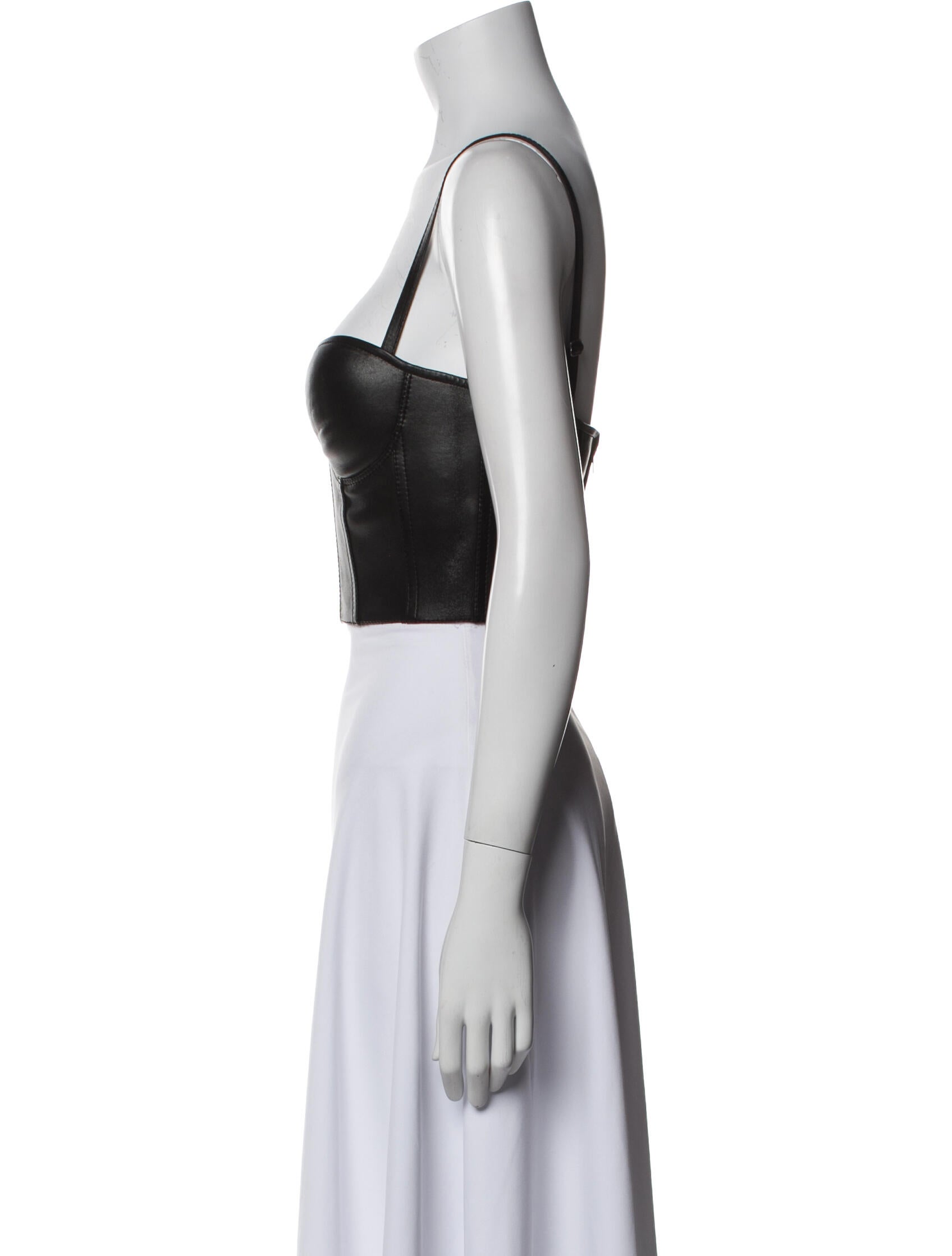 Alexander McQueen 2022 Leather Crop Top w/ Tags