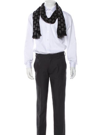 Alexander McQueen Wool Skull Scarf