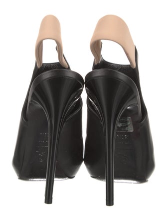 Alexander McQueen Leather Slingback Pumps