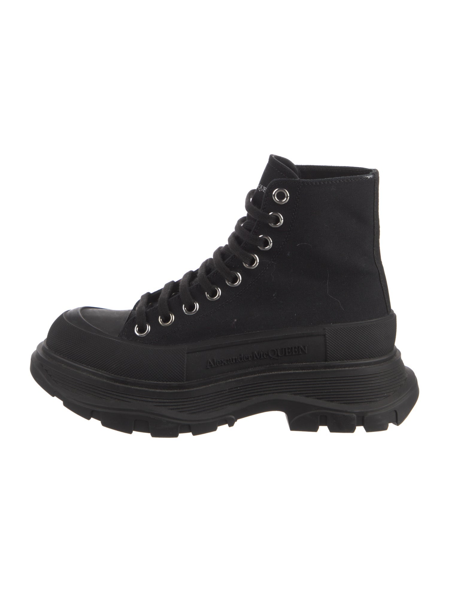 Alexander McQueen Canvas Combat Boots