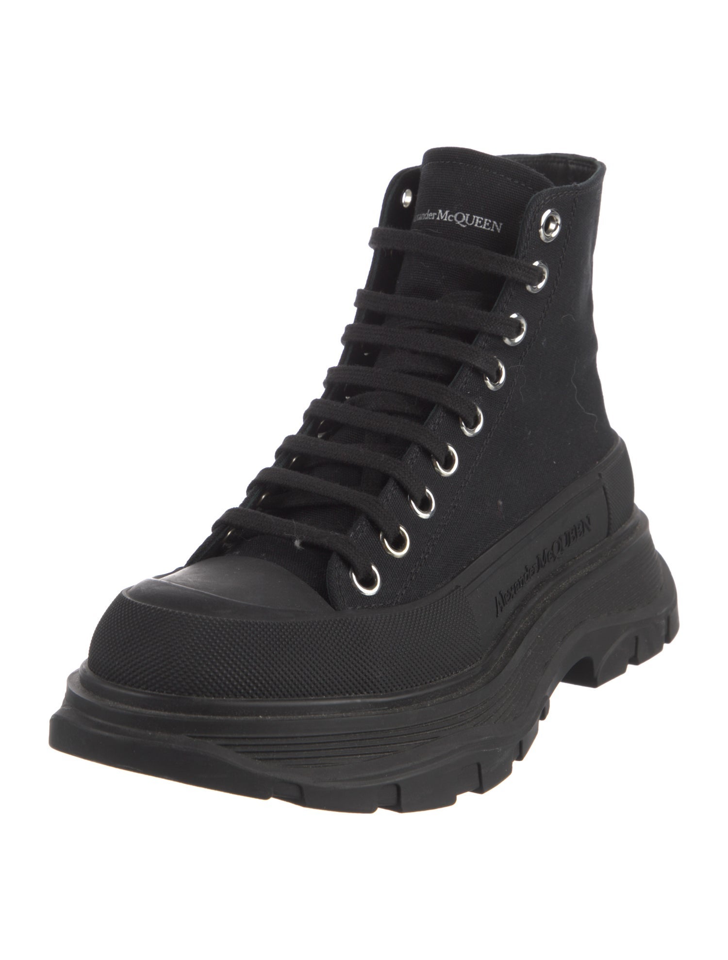 Alexander McQueen Canvas Combat Boots