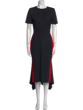 Alexander McQueen Virgin Wool Long Dress