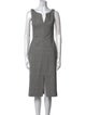 Alexander McQueen Virgin Wool Midi Length Dress