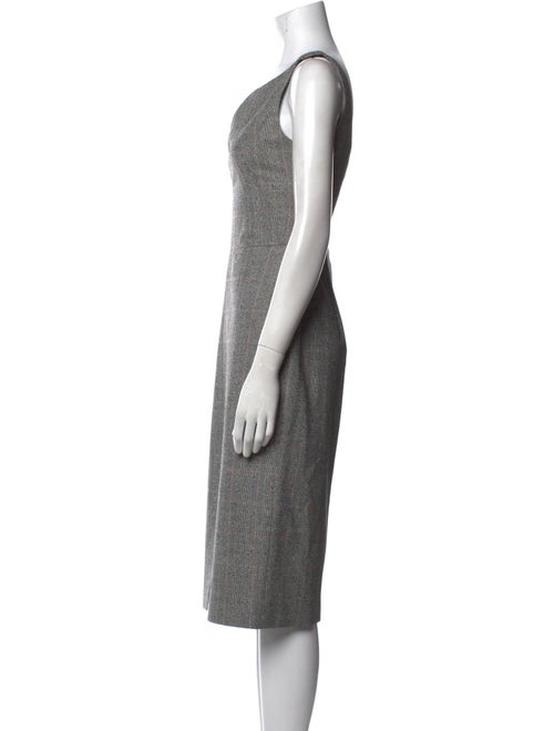 Alexander McQueen Virgin Wool Midi Length Dress