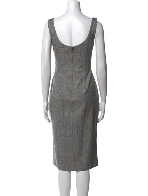 Alexander McQueen Virgin Wool Midi Length Dress