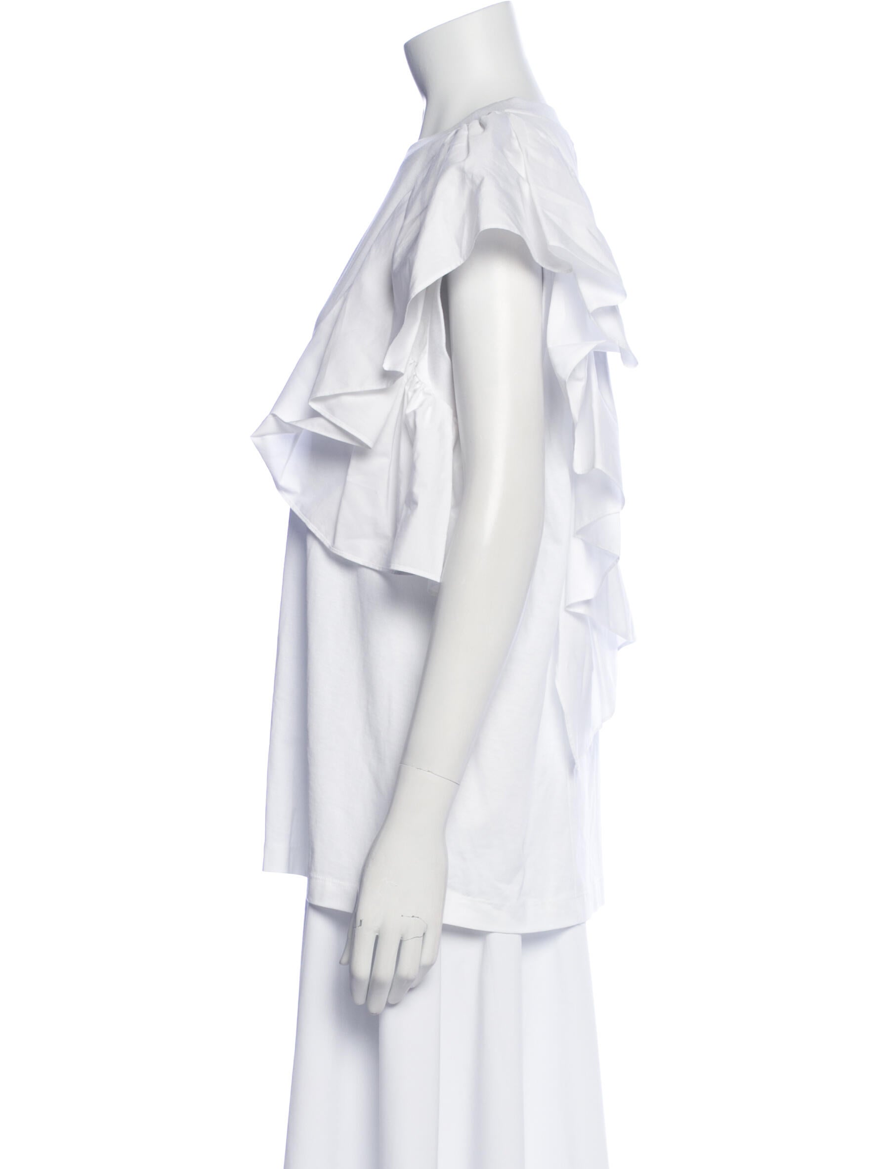 Alexander McQueen Bateau Neckline Short Sleeve Blouse w/ Tags