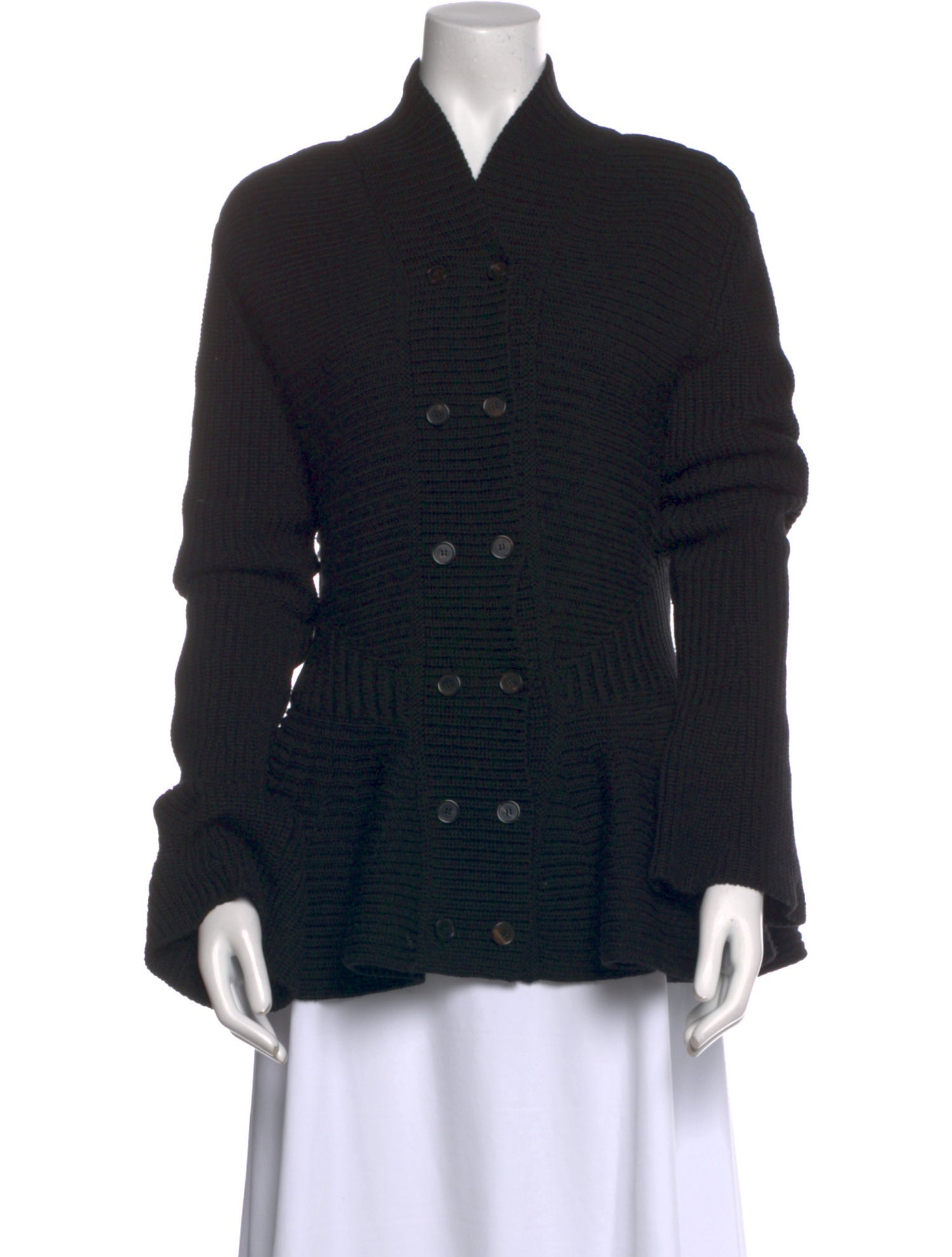 Alexander McQueen Wool Plaid Print Button-Up Top