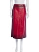 Alexander McQueen Leather Midi Length Skirt