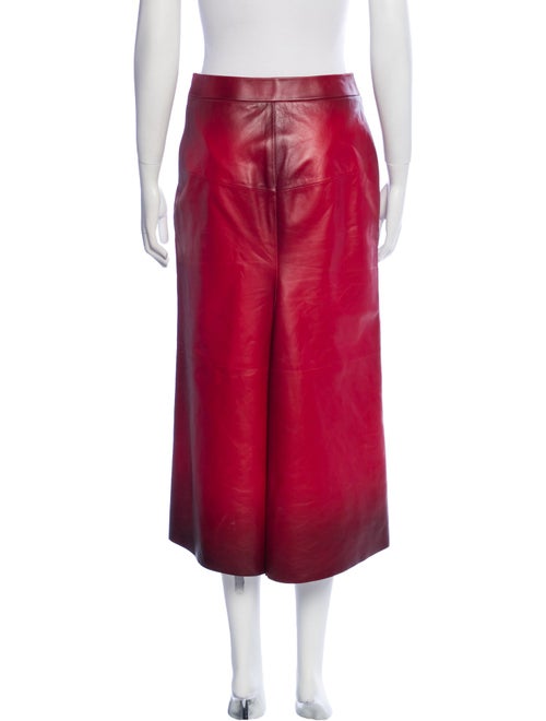 Alexander McQueen Leather Midi Length Skirt