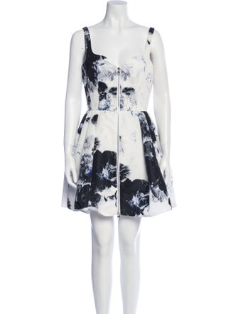 Alexander McQueen Floral Print Mini Dress
