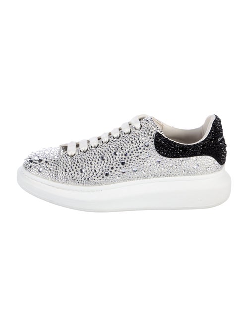 Alexander McQueen Leather Crystal Embellishments Sneakers
