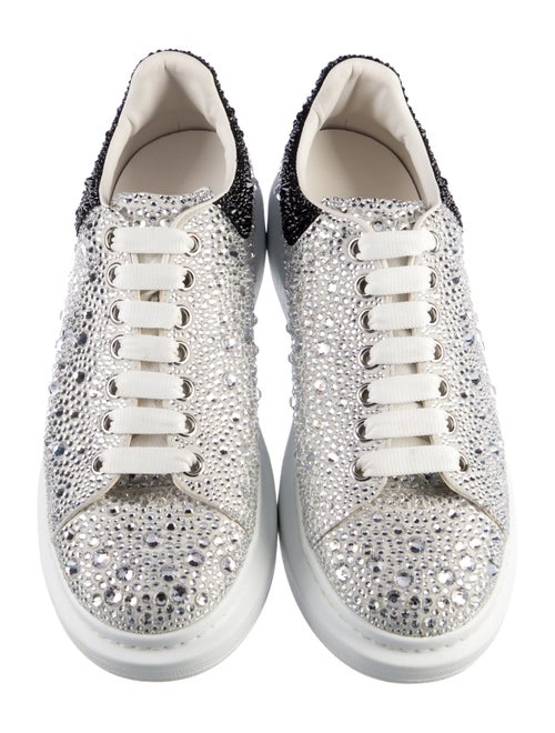 Alexander McQueen Leather Crystal Embellishments Sneakers