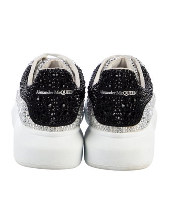 Alexander McQueen Leather Crystal Embellishments Sneakers
