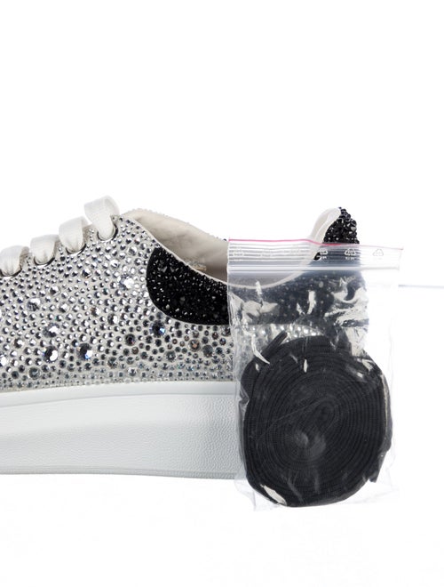 Alexander McQueen Leather Crystal Embellishments Sneakers
