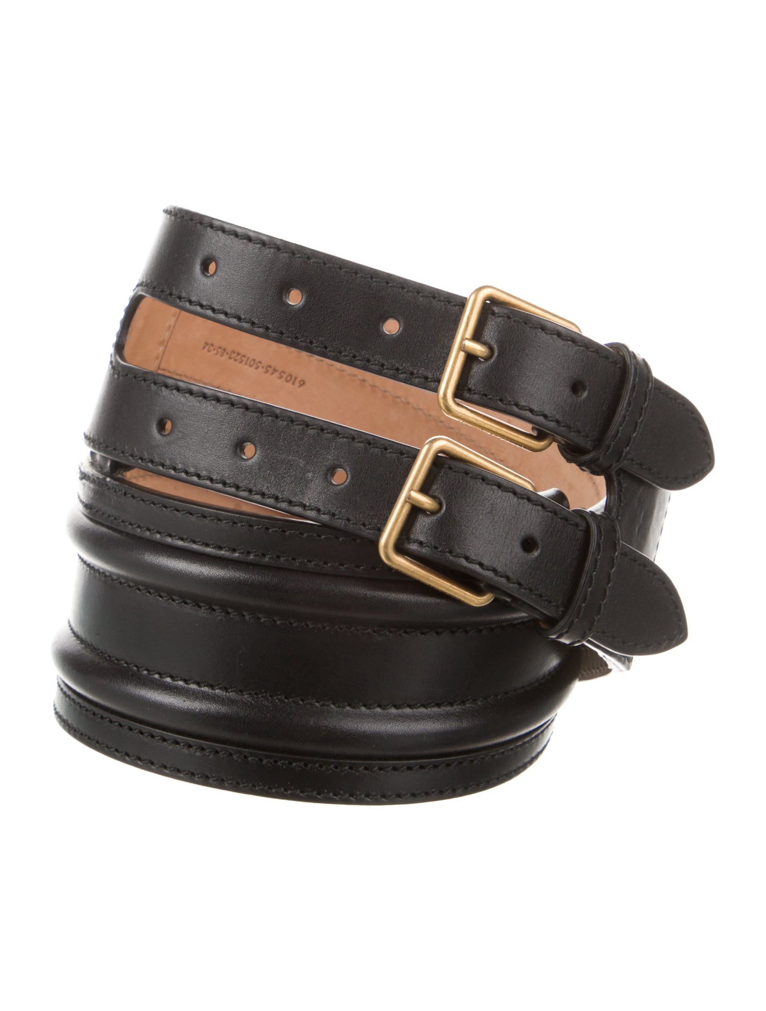 Alexander McQueen Wide Leather Waist Belt