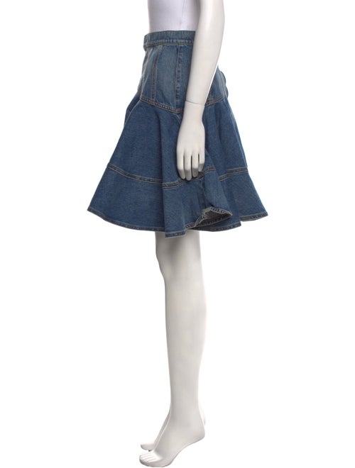 Alexander McQueen Leather Trim Embellishment Knee-Length Skirt