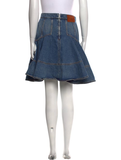 Alexander McQueen Leather Trim Embellishment Knee-Length Skirt