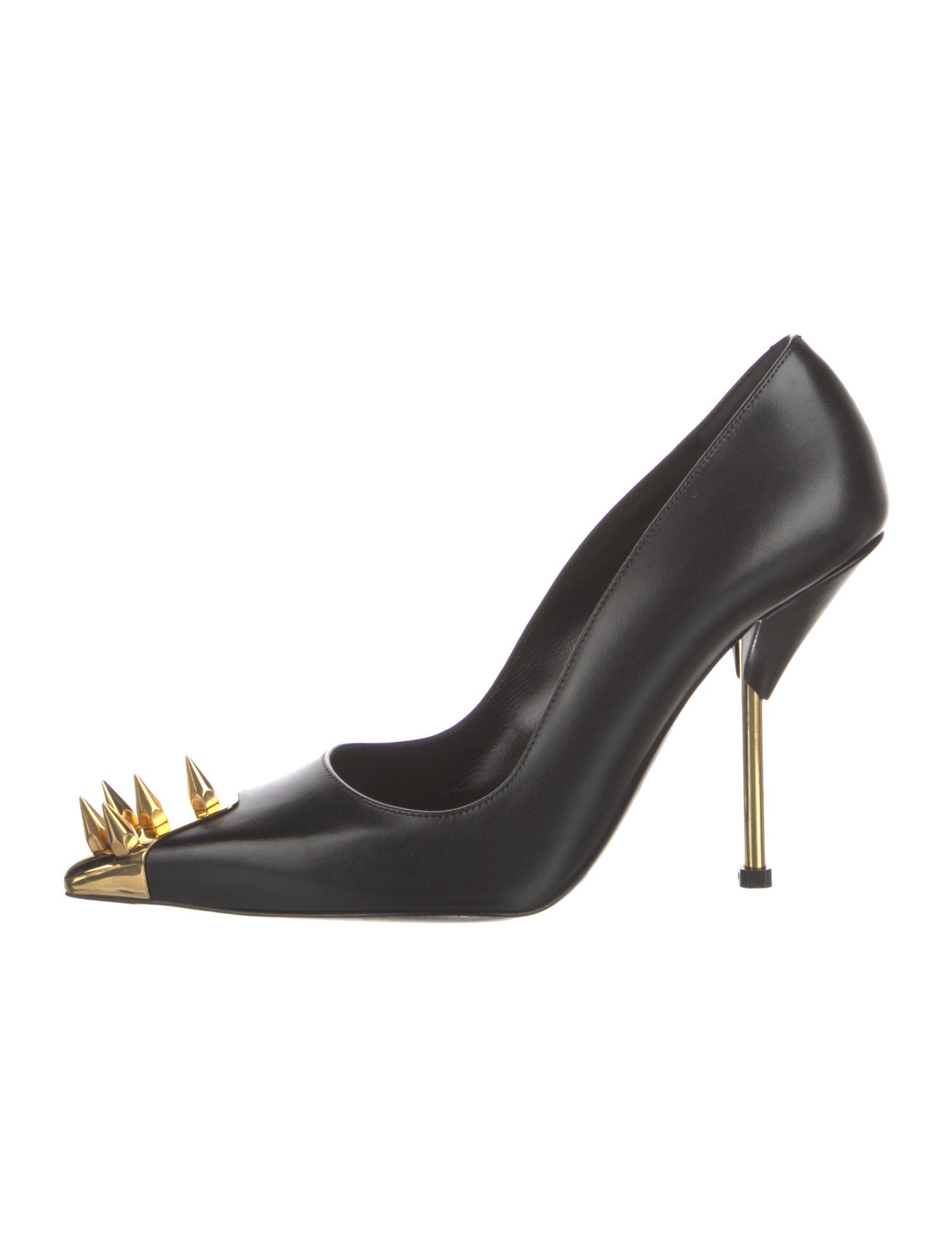 Alexander McQueen Leather Colorblock Pattern Pumps