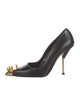 Alexander McQueen Leather Colorblock Pattern Pumps