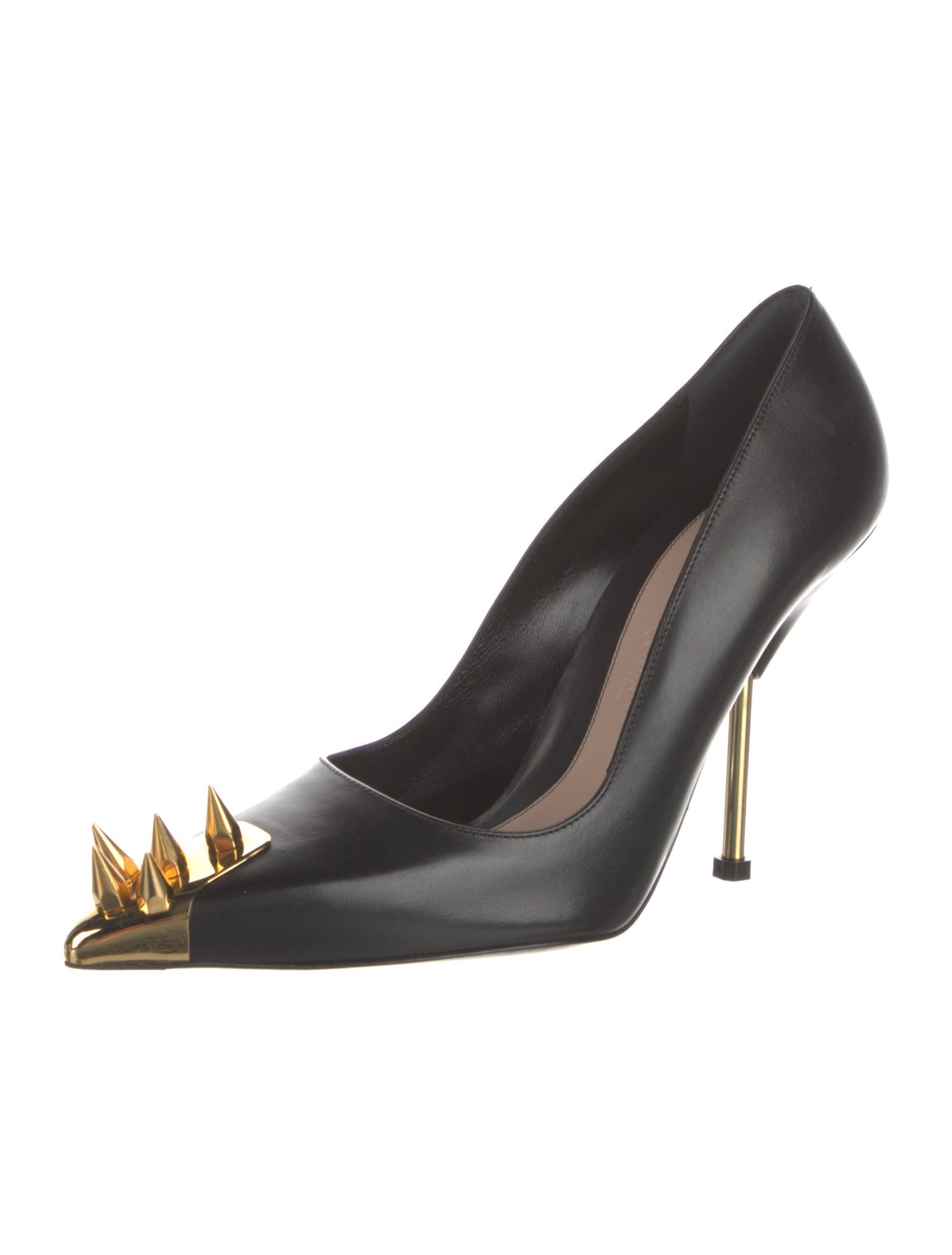 Alexander McQueen Leather Colorblock Pattern Pumps