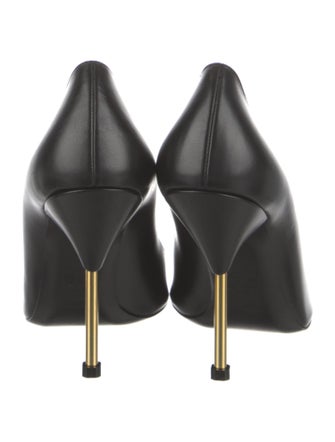 Alexander McQueen Leather Colorblock Pattern Pumps