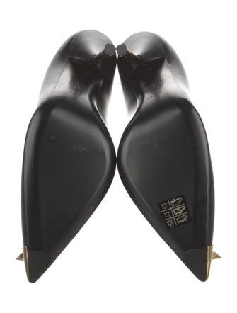 Alexander McQueen Leather Colorblock Pattern Pumps