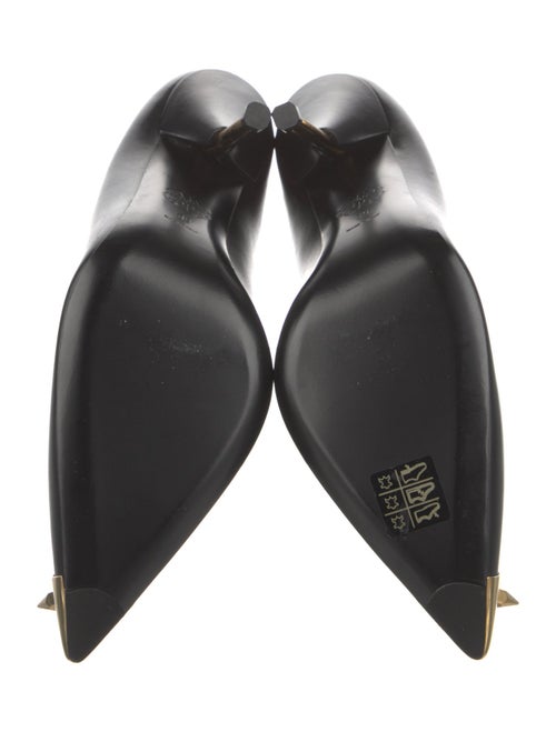 Alexander McQueen Leather Colorblock Pattern Pumps