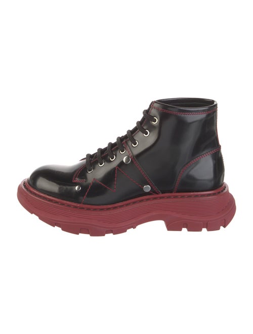 Alexander McQueen Leather Combat Boots