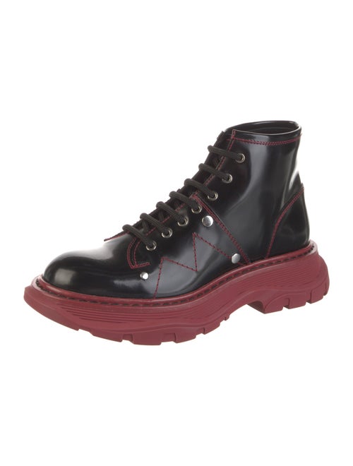 Alexander McQueen Leather Combat Boots
