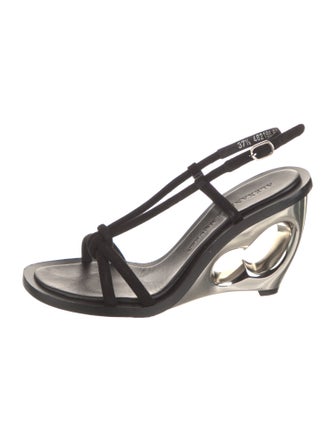Alexander McQueen Suede Slingback Sandals