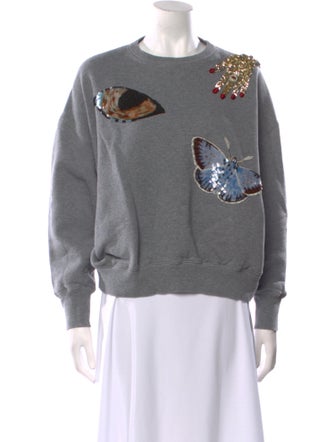 Alexander McQueen Graphic Print Crew Neck Sweatshirt