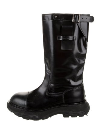 Alexander McQueen Leather Combat Boots