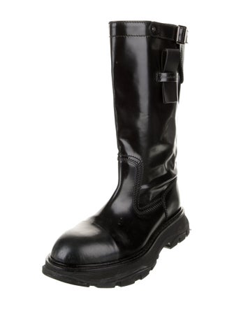 Alexander McQueen Leather Combat Boots