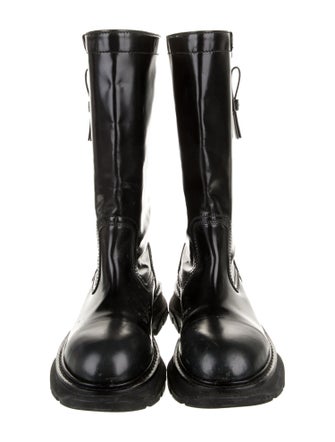 Alexander McQueen Leather Combat Boots