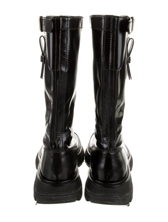 Alexander McQueen Leather Combat Boots