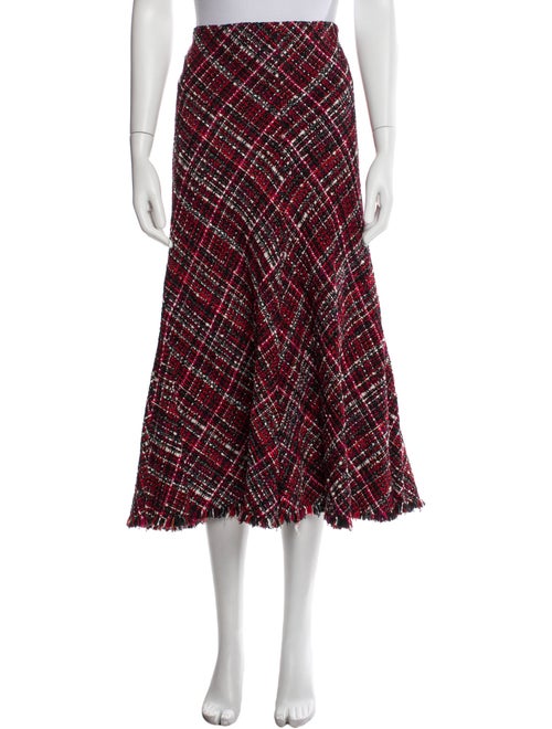 Alexander McQueen Plaid Print Midi Length Skirt