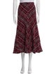 Alexander McQueen Plaid Print Midi Length Skirt