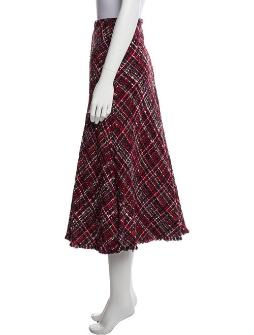 Alexander McQueen Plaid Print Midi Length Skirt