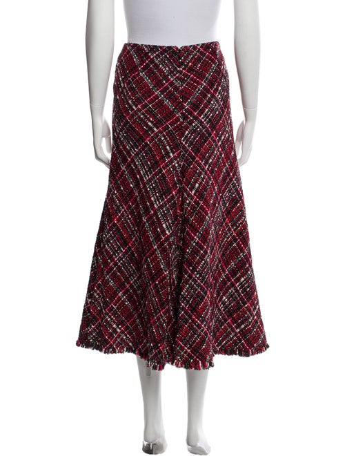 Alexander McQueen Plaid Print Midi Length Skirt