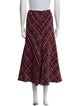 Alexander McQueen Plaid Print Midi Length Skirt