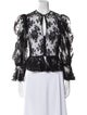 Alexander McQueen Lace Pattern Crew Neck Blouse